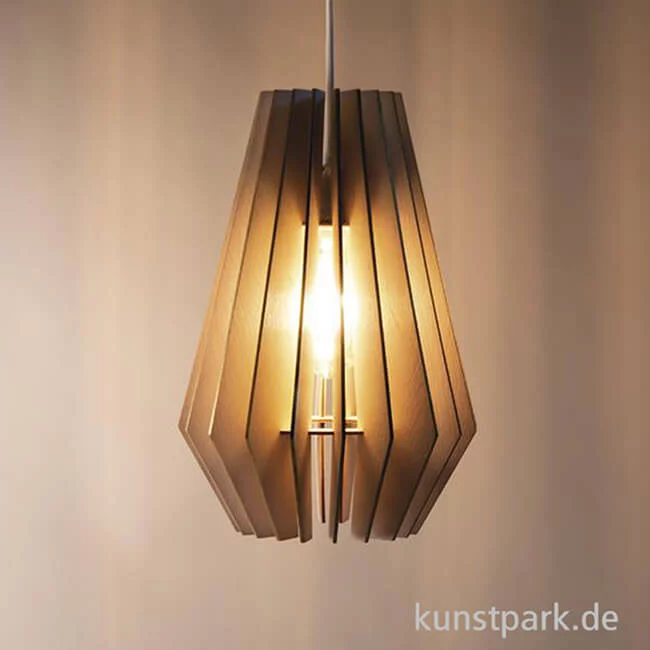 Artikelbild 2 des Artikels “Holz Lamellenlampe - Stockholm, 24 x 24 x 35 cm “