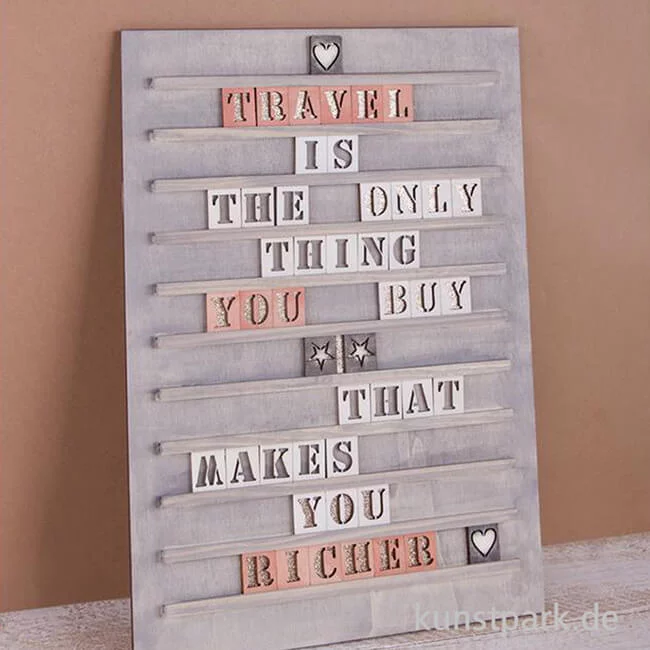 Artikelbild 2 des Artikels “Holz Letterboard - mit 96 Buchstaben “