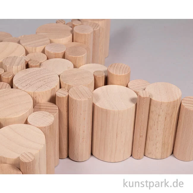 Artikelbild 2 des Artikels “Holz Rundstäbe Set, Natur, Durchmesser 1-4 cm, 5,5-6,5 cm, 99 Stück “