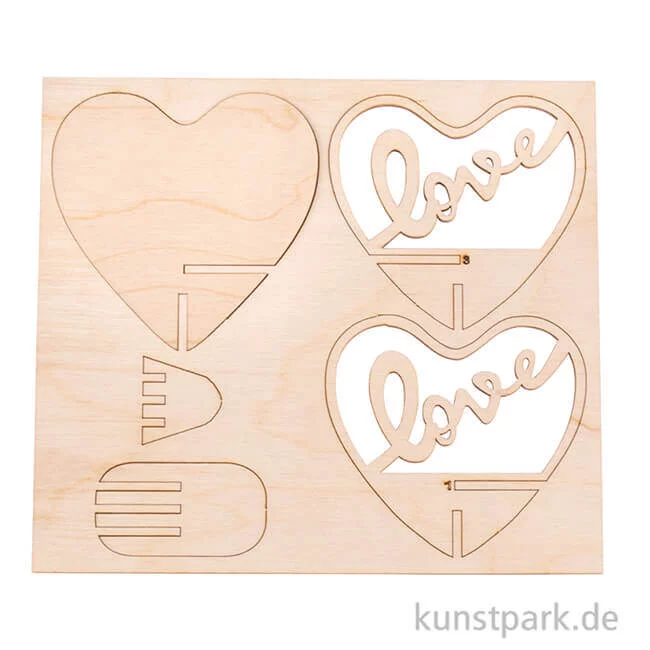 Artikelbild 2 des Artikels “Holz-Steckteil - Love, 10 cm, Bausatz mit 5 Teilen “