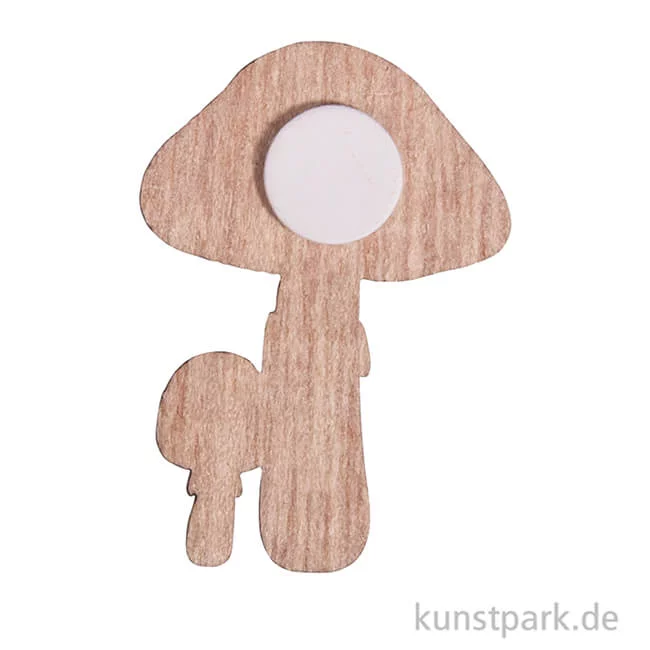Artikelbild 2 des Artikels “Holz Streuteile Pilze mit Klebepunkt, 3,2-4,5 cm, 11 Stück “