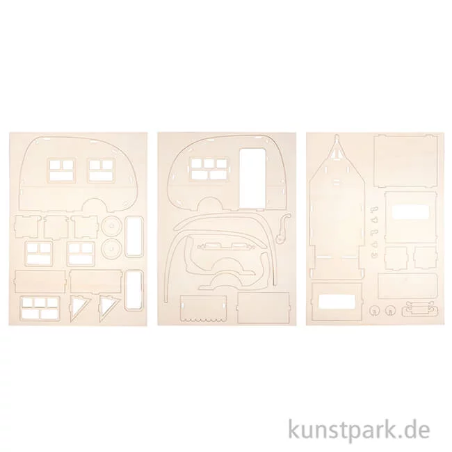 Artikelbild 2 des Artikels “Holzbausatz 3D - Wohnwagen “