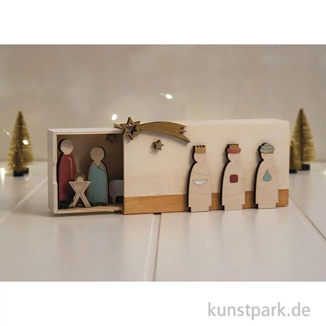 Artikelbild 2 des Artikels “Holzdeko Krippenfiguren, Natur, 1-7,5 cm, Stärke 6 mm, 12 Stück “