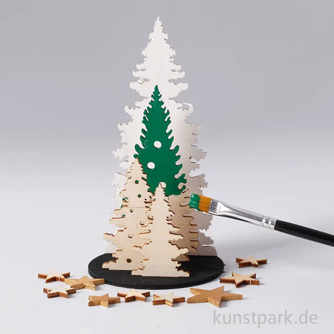 Artikelbild 2 des Artikels “Holzfiguren zum Aufstellen - Weihnachtsbäume, 20x17,5 cm “