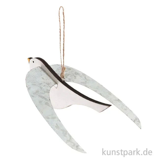 Artikelbild 2 des Artikels “Holzhänger Möwe mit Metall-Flügel, Groß, Weiß, 18 x 8,5 x 5 cm “