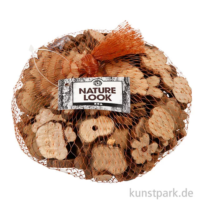 Artikelbild 2 des Artikels “Holzscheiben-Mix, Größe 15-40 mm, 230 g “