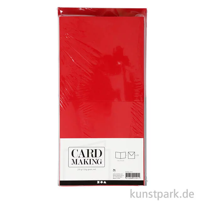 Artikelbild 2 des Artikels “Karten und Kuverts - Grün-Rot, 15x15 cm, 50 Sets sortiert “