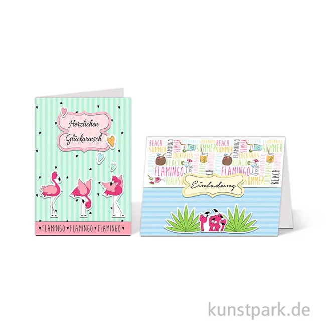 Artikelbild 2 des Artikels “Karten-Set - Flamingo für 5 Karten “