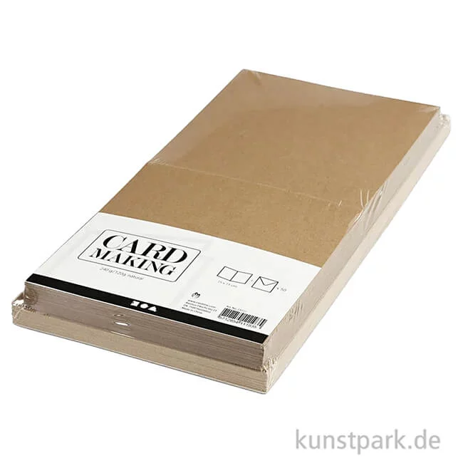 Artikelbild 2 des Artikels “Karten und Kuverts - Natur, 15 x 15 cm, 50 Sets “