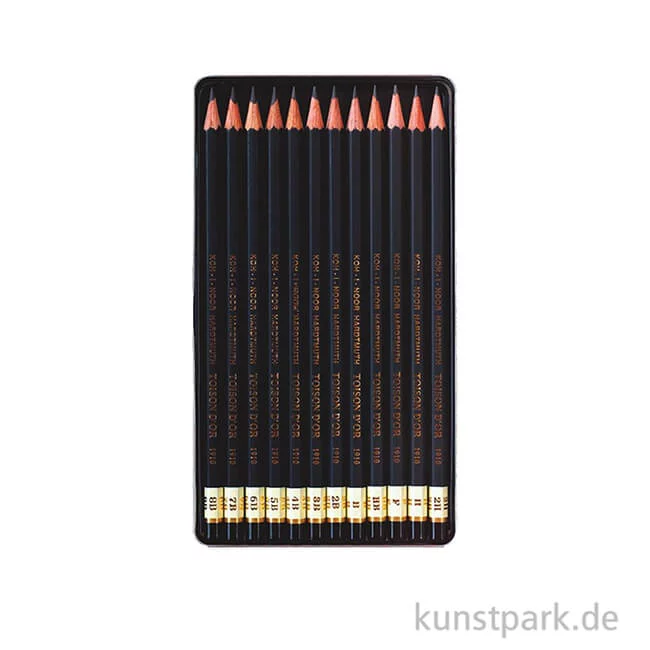 Artikelbild 2 des Artikels “Koh-I-Noor TOISON DOR ART, 12 Graphitstifte im Metalletui 8B-2H “