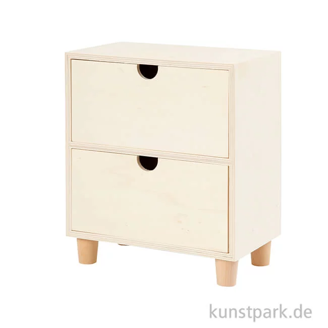 Artikelbild 2 des Artikels “Kommode aus hellem Holz mit 2 Schubladen “