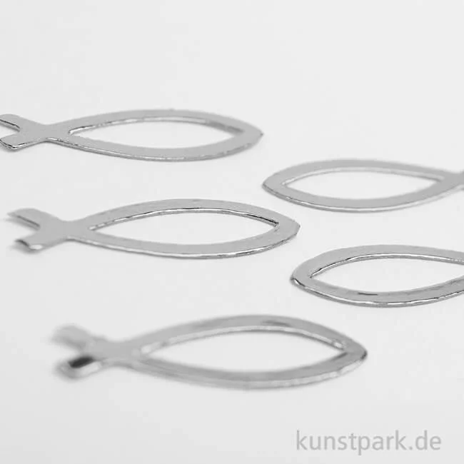 Artikelbild 2 des Artikels “Kreativ Accessoires - Streuteile, Christliche Fische, Silber “