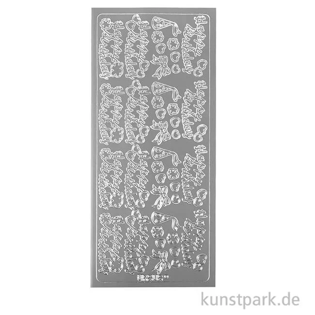 Artikelbild 2 des Artikels “Kreativ Sticker - Happy Birthday 1, Silber, 10 x 23 cm “