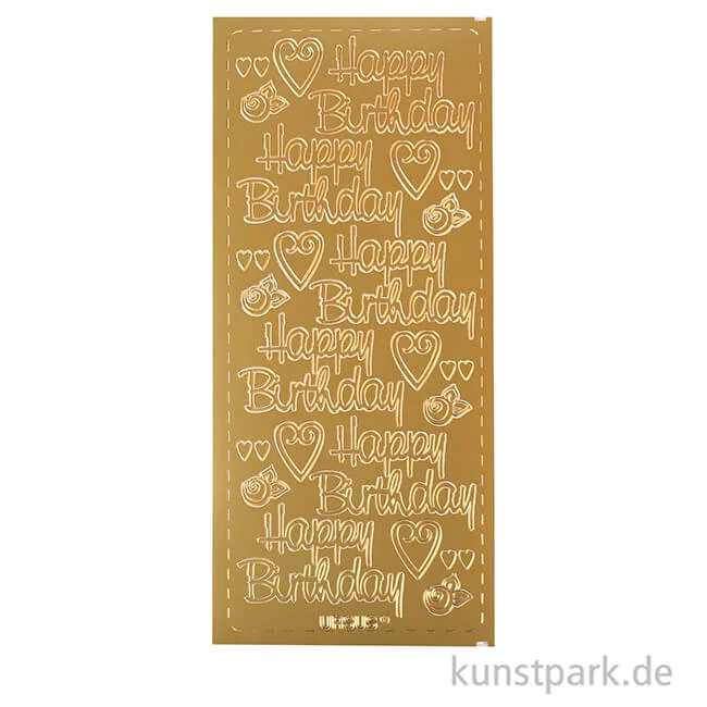 Artikelbild 2 des Artikels “Kreativ Sticker - Happy Birthday Groß, Gold, 10 x 23 cm “