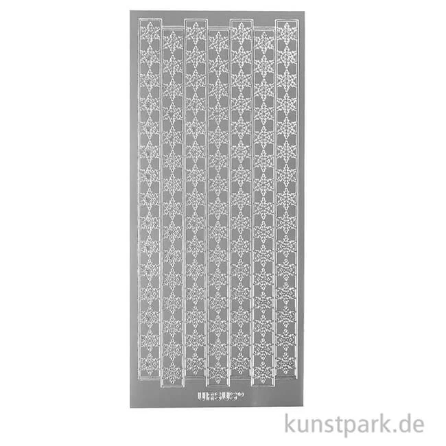 Artikelbild 2 des Artikels “Kreativ Sticker - Schneeflocken Bordüre, Silber, 10 x 23 cm “