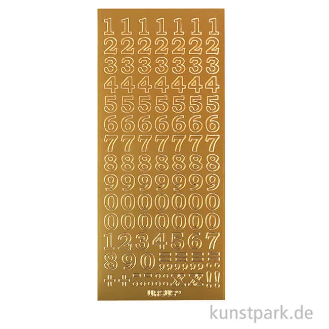 Artikelbild 2 des Artikels “Kreativ Sticker - Zahlen 2, Gold, 10 x 23 cm “