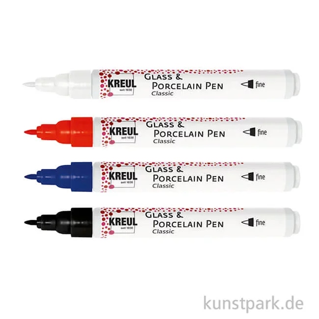 Artikelbild 2 des Artikels “KREUL Glass & Porcelain Pen - Classic Fine Set mit 4 Stiften “