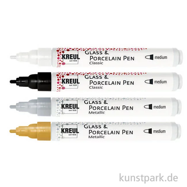 Artikelbild 2 des Artikels “KREUL Glass & Porcelain Pen - Glamour Set mit 4 Stiften “