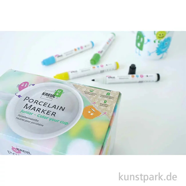 Artikelbild 2 des Artikels “KREUL Porcelain Marker - Junior Set mit Tasse zum Bemalen “