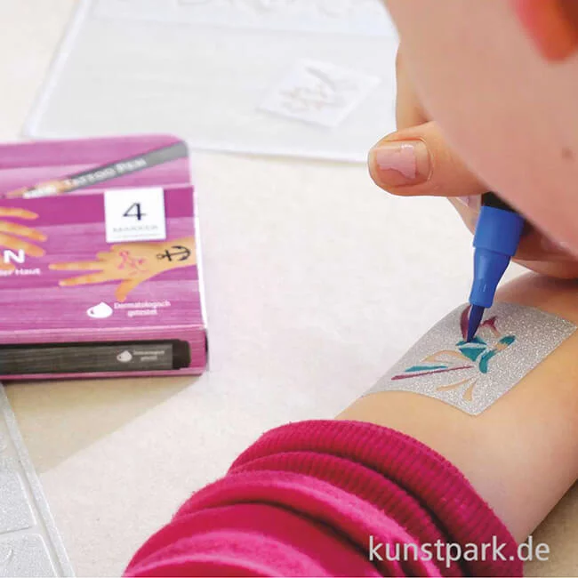 Artikelbild 2 des Artikels “KREUL Tattoo Pen 4er Set Anker, Sterne, Schmetterling “