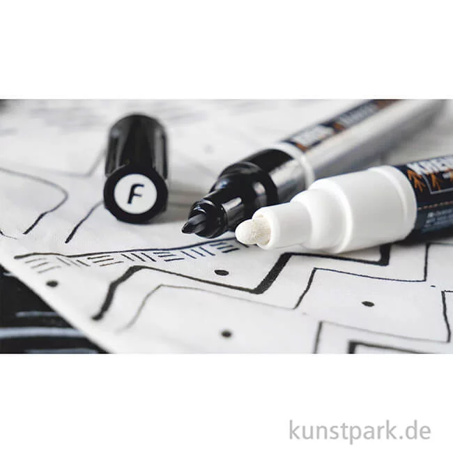 Artikelbild 2 des Artikels “KREUL Textil Marker Opak Set mit 4 Stiften, Schwarz + Weiß “