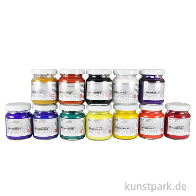 Artikelbild 2 des Artikels “Lascaux RESONANCE Gouache-Set mit 12 x 50 ml “