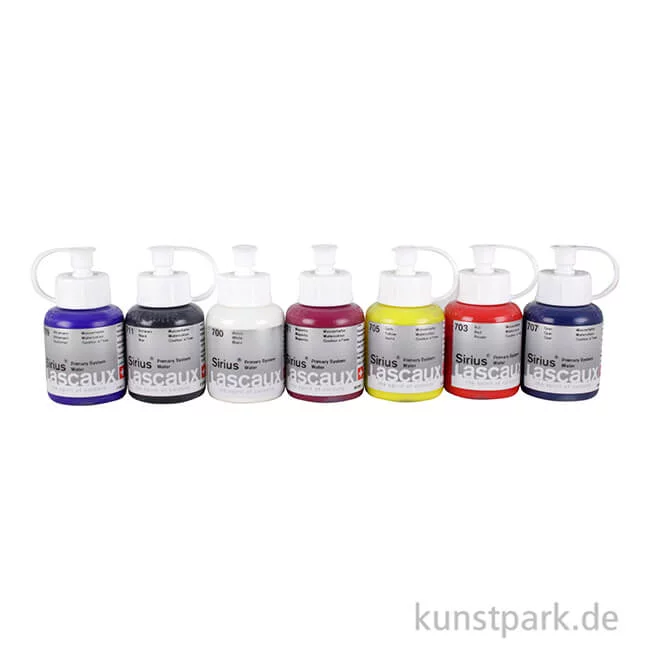 Artikelbild 2 des Artikels “Lascaux SIRIUS Wasserfarben-Set mit 7 x 30 ml “