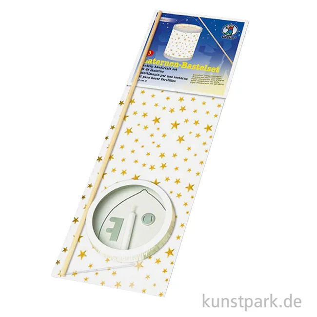 Artikelbild 2 des Artikels “Laternen Bastelset - Sternchen Gold Weiß, Höhe 20 cm “