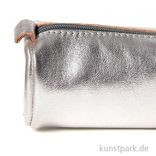 Artikelbild 2 des Artikels “Leder-Etui Metallic - Rund, Silber “