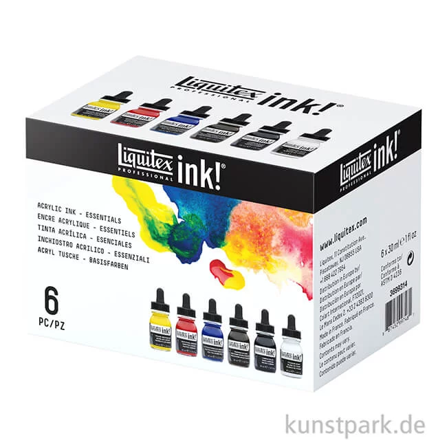 Artikelbild 2 des Artikels “Liquitex Professional ACRYLIC INK Set Basisfarben mit 6 x 30 ml “