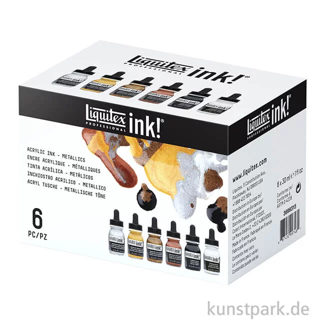 Artikelbild 2 des Artikels “Liquitex Professional ACRYLIC INK Set Metallics mit 6 x 30 ml “