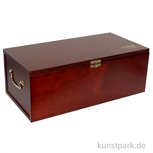 Artikelbild 2 des Artikels “Lukas 1862 Ölfarbe Mahagoni-Truhe 3 Schubladen 27 Tuben 37 ml, Zubehör “
