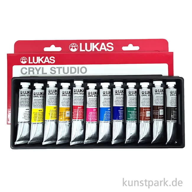 Artikelbild 2 des Artikels “LukasCryl STUDIO Acrylfarben Set, Karton mit 12 x 20 ml Tuben “