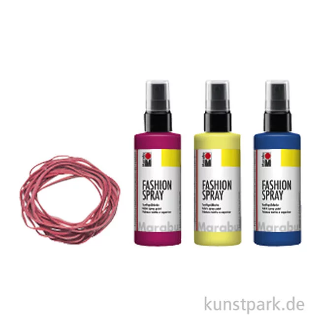 Artikelbild 2 des Artikels “Marabu Fashion Spray Set - Tie Dye Style, 3 x 100 ml + Zubehör “