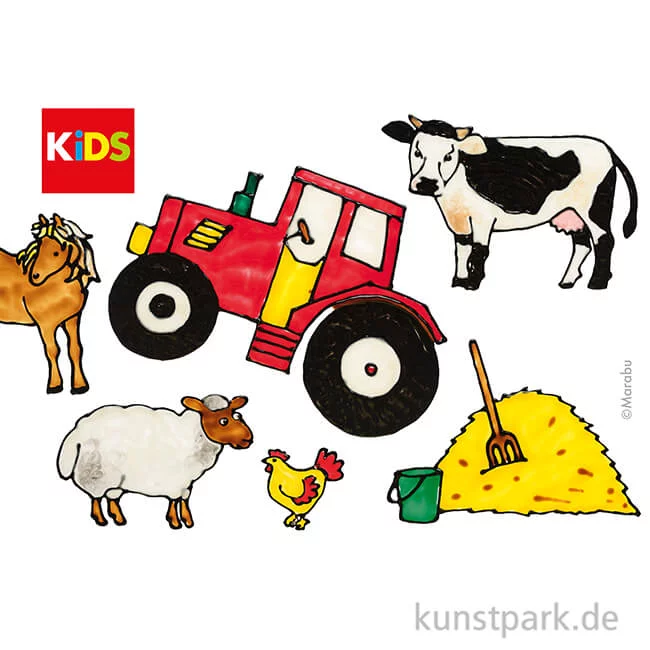 Artikelbild 2 des Artikels “Marabu KiDS Window Color Set - Farmer, 6 x 80 ml “