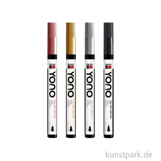 Artikelbild 2 des Artikels “Marabu YONO Marker Set - 4 Metallicfarben, 0,5-1,5 mm “
