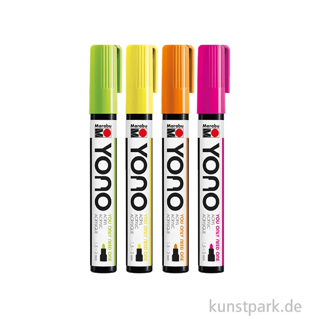 Artikelbild 2 des Artikels “Marabu YONO Marker Set - 4 Neonfarben, 1,5-3 mm “