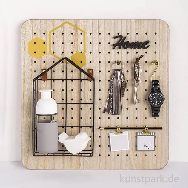 Artikelbild 2 des Artikels “MDF Board furniert - Pin & Peg Lochplatte, mit Aufhänger “
