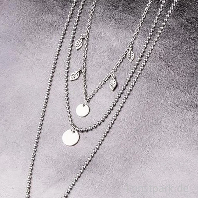 Artikelbild 2 des Artikels “Metall-Anhänger - Scheiben, Silber, 6 Stück, 2 Größen “