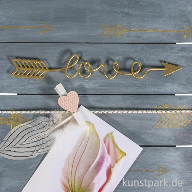 Artikelbild 2 des Artikels “Metalldeko Schriftzug Love, 24x3,2x0,2 cm - Gold “