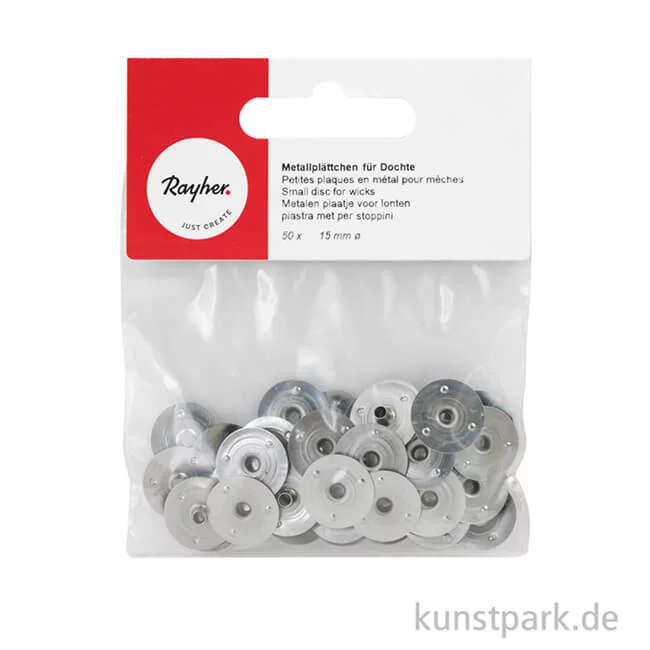 Artikelbild 2 des Artikels “Metallplättchen für Dochte, 15 mm, 50 Stück “