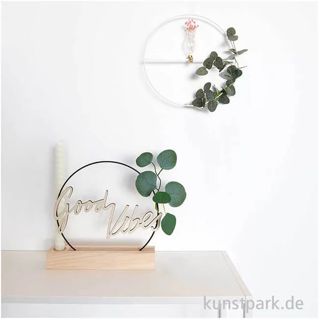 Artikelbild 2 des Artikels “Metallring mit Querstrebe, Schwarz Matt, 25 cm “