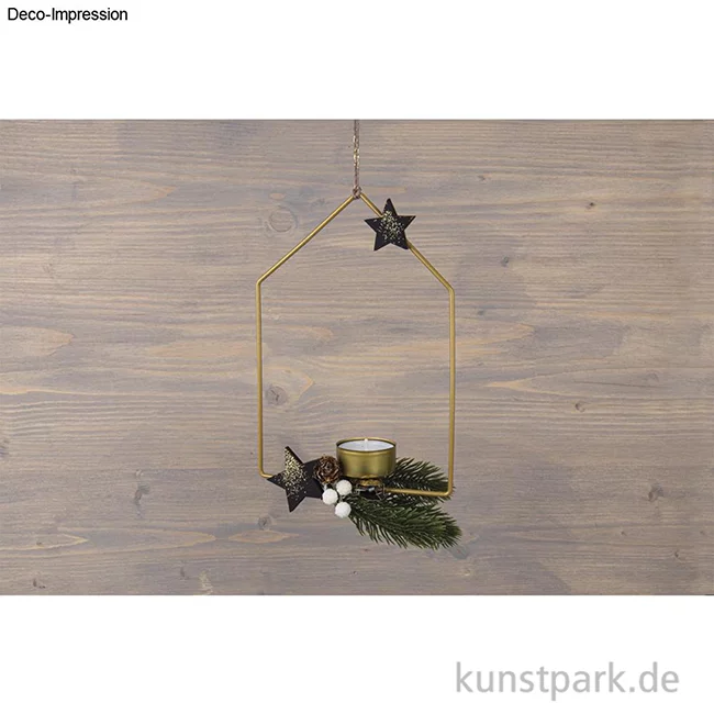 Artikelbild 2 des Artikels “Metallringe Häuser, Gold, je 1 x 19 cm + 23 cm + 27,5 cm, 3 Stück “