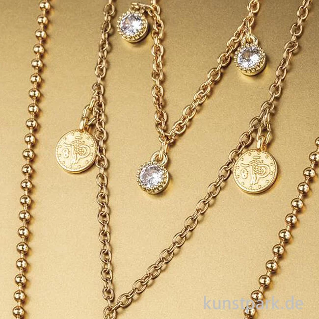 Artikelbild 2 des Artikels “Mini-Anhänger Metall - goldene Münze, 6 Stück “