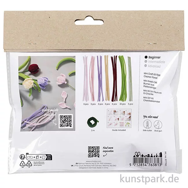 Artikelbild 2 des Artikels “Mini Bastelset - Blumen aus Pfeifenreinigern, Tulpen “
