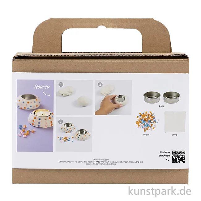 Artikelbild 2 des Artikels “Mini Bastelset - Kerzenhalter Modellieren, Weiß “