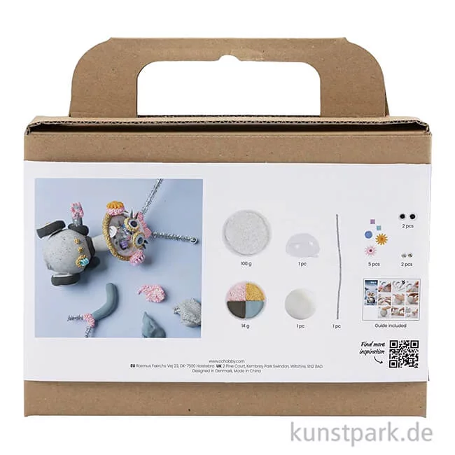 Artikelbild 2 des Artikels “Mini Bastelset - Robotermädchen Modellieren, Grau, Pink “