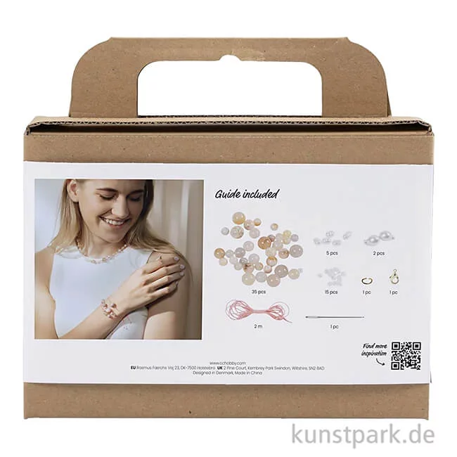 Artikelbild 2 des Artikels “Mini Bastelset Schmuck, Achat Perlenkette + Armband “