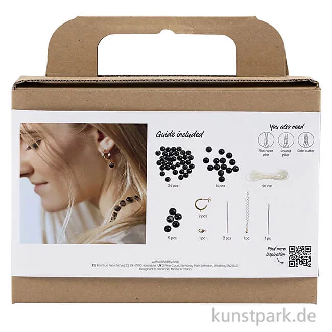 Artikelbild 2 des Artikels “Mini Bastelset Schmuck, Halskette + Ohrringe, Schwarz “