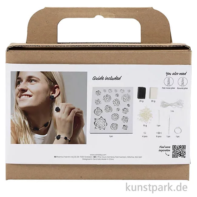 Artikelbild 2 des Artikels “Mini Bastelset Schmuck, Rosen, Schwarz, Weiß “